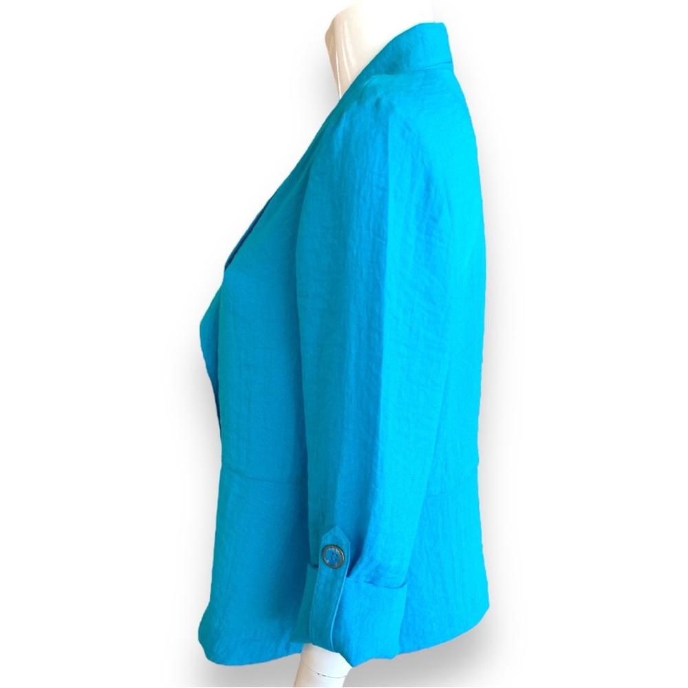 Chicos Easter Egg Blue Unstructured Crinkled Jack… - image 3